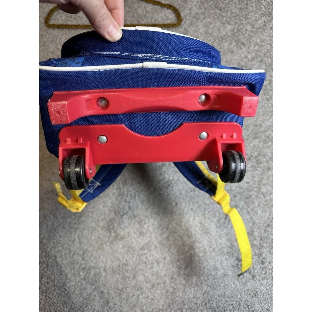 Thomas & Friends Rolling Backpack Blue Kids Travel Luggage Wheeled Book Bag
